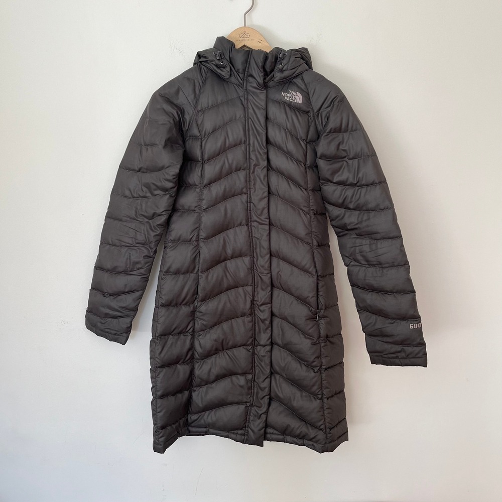 The North Face Metropolis Parka XS Dark Grey 600 Fill Down Hooded Puffer Coat